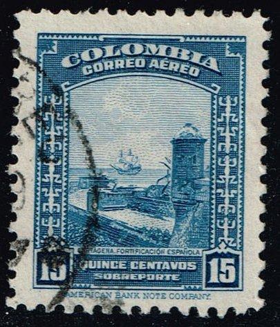 Colombia #C153 Fortifications at Cartegena; Used (0.25)