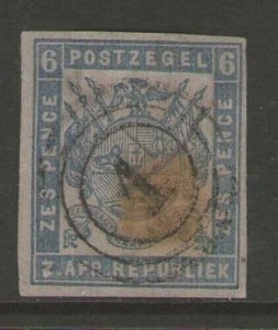 South Africa Transvaal 1869 Sc 2 FU 