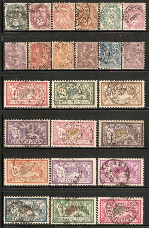 FRANCE  109-32 USED  1900-29 DEFINITIVES CV $174.20