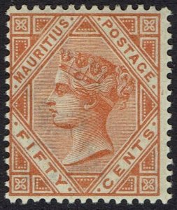 MAURITIUS 1883 QV 50C