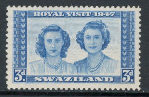 Swaziland 1947 Royal Visit 3p Scott # 46 MH
