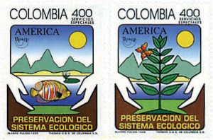 75689 MNH COLOMBIA 1995 AMERICA-UPAEP 1995 - DEFENSA DEL MEDIO AMBIENTE