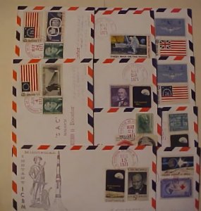 US 10 DIFF. SPACE  ROCKETS   1971  CACHET ADDRESSED