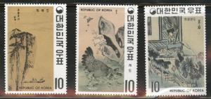 Korea Scott 721-723 MNH** 1970 ART stamp set CV $7.50