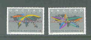 UN Vienna issue  # 176-77 Partnership Developement mnh set