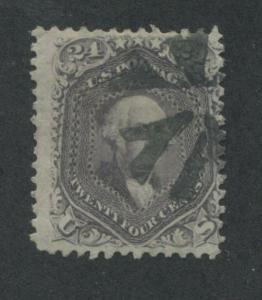 1862 US Stamp #78 24c Used Average Catalogue Value $350