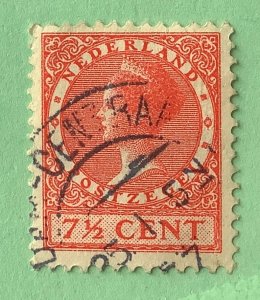 Netherlands 1928-34 Scott 175 used - 7.½c,  Queen Wilhelmina