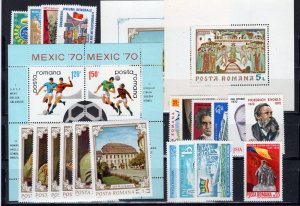 ROMANIA 1970-1972 LOVELY SELECTION SINGLES, SHEETS AND SETS ALL PERFECT MNH