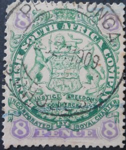 Rhodesia 1896 8d with Penhalonga (DC) postmark