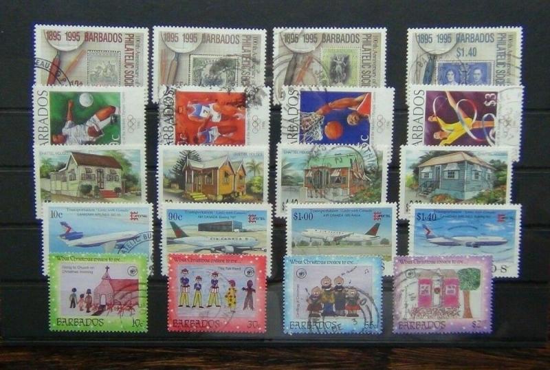 Barbados 1996 Philatelic Olympics Houses Aircraft Unicef sets Used