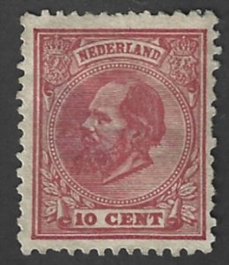 NETHERLANDS Scott #25 Mint 10c  King William III stamp 2017 CV $57.50