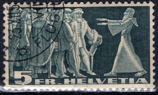 Switzerland 1955: Sc. # 285a; Used Single Stamp