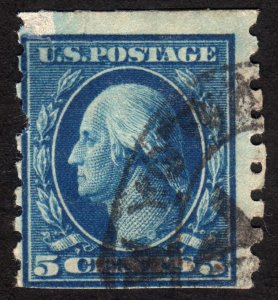 1912, US 5c, Washington, Used, faults, Sc 396