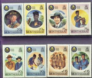 Montserrat  592-95 MNH 1986 Girl Guides 50th Anniv.