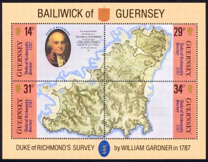 Guernsey Sc# 347 MNH Souvenir Sheet 1987 Duke of Richmond