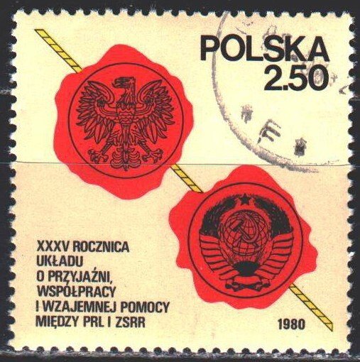 Poland. 1980. 2681. Friendship of the USSR and Poland. USED.
