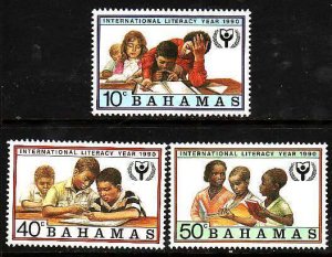 Bahamas-Sc#695-7- id9-unused NH set-Literacy year-1990-
