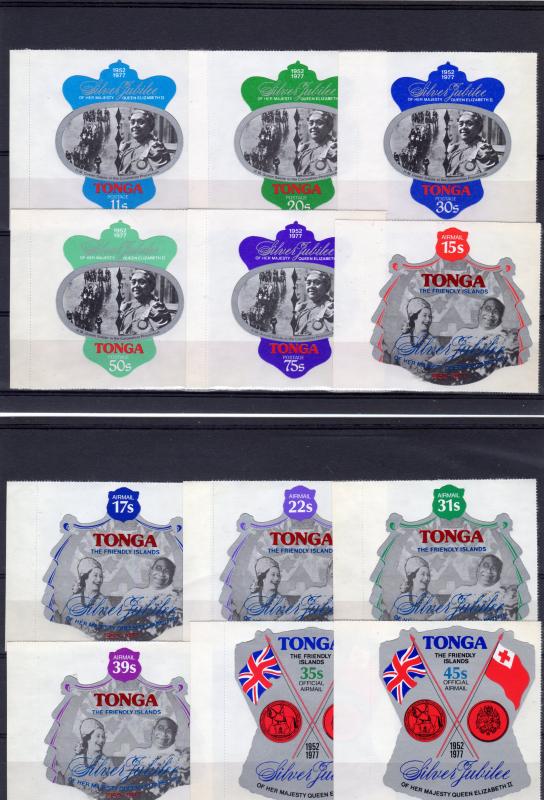 Tonga 1977 Sc#392/396 C209/3 CO117/9 SILVER JUBILEE Set (13) MNH