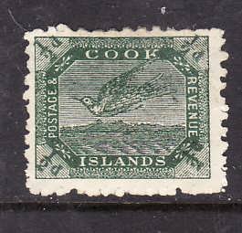 Cook Is.-Sc#30- id2-unused no gum 1/2p green-Birds-1902-