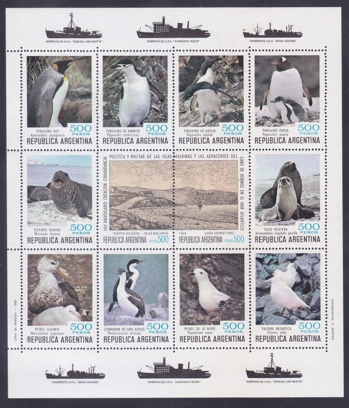 Argentina 1279 & 80 MNH 1980 Presence in S. Orkneys & Falkland 2 Sheets