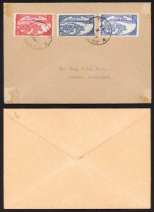 Brunei Japanese Occ SGJ10 J12 and J13 on Philatelic Cover Cat 64 (as stamps)