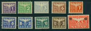 3rd Reich Nazi Party Dues Stamps Group of 10 38254