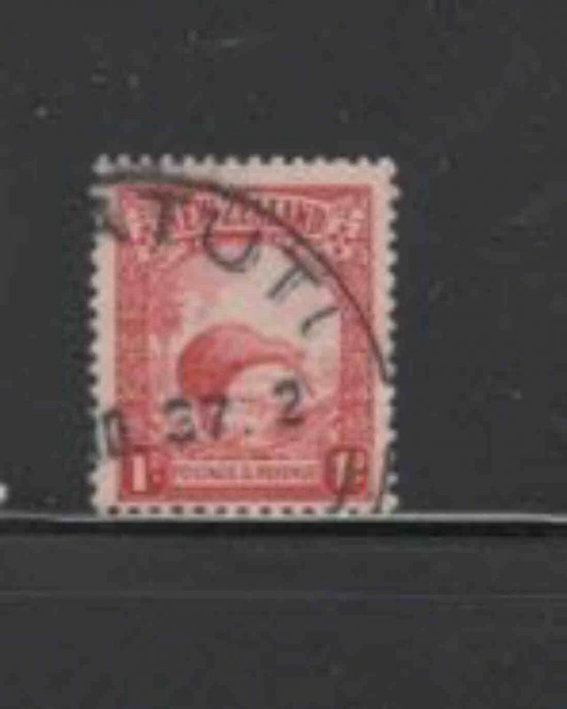 NEW ZEALAND #186A 1935 1p KIWI & CABBAGE PALM F-VF USED c