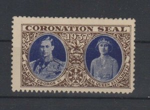 Britain - 1937 Coronation Seal Commemorative Stamp -  MH OG