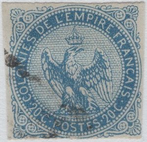 French Colonies 1859-65 used Sc 4 20c Eagle and Crown Variety
