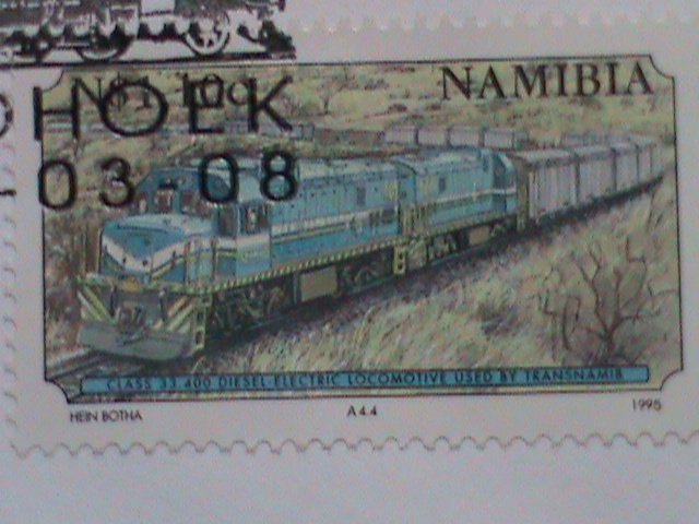 NAMIBIA- 1995 COVER :CENTENARY OF RAILWAYS- COMPLETE SET OF STAMP  FDC