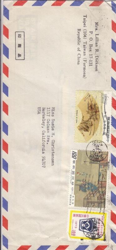 1973, Taipei, China to Berkeley, CA, Airmail, #10 (8859)