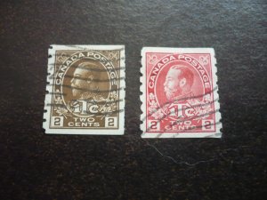 Stamps - Canada - Scott# MR6-MR7 - Used Set of 2 Coil Stamps