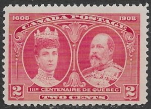 Canada 98 1908  2 cents   fvf mint nh