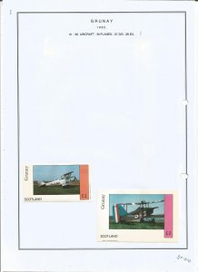 GRUNAY- 1982 - Bi-Planes - Souv & De Luxe Sheets-Mint Light Hinged-Private Issue