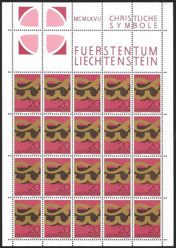 LIECHTENSTEIN (80) All different Sheets of stamps ALL Mint Never Hinged