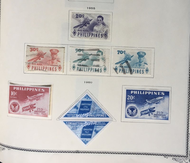 Philippines Post-WW II Lot 1947-69 in Scott Speciality Album CV $71+