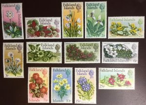 Falkland Islands 1972 Decimal Currency Flowers Set MNH