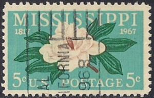 1337 5 cent Mississippi Statehood VF used