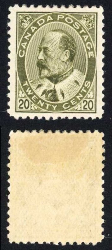 Canada SG186 20c Deep Olive-green Well centred M/M (HM) Unitrade Cat 1350