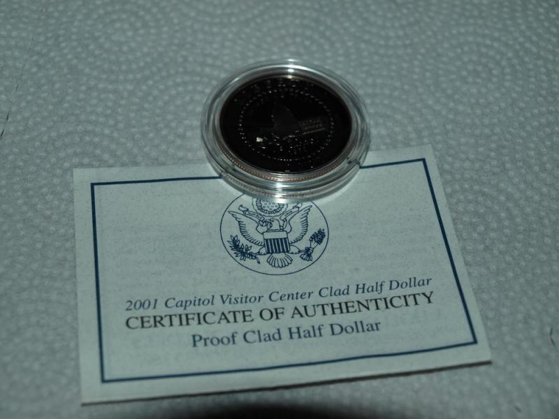2001-PROOF SILVER $.50 CAPITOL VISTORS CENTER 