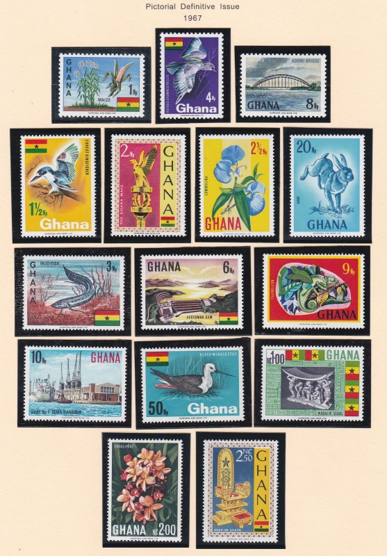 Ghana # 286-300, Pictorial Definitives, NH, 1/2 Cat.