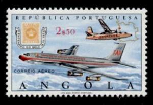 Angola C36 MNH Aircraft, Map, Stamp on Stamp