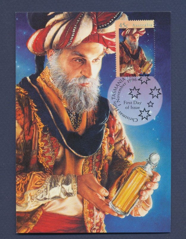 AUSTRALIA - 1996 Christmas Maximum Cards - three scans --c