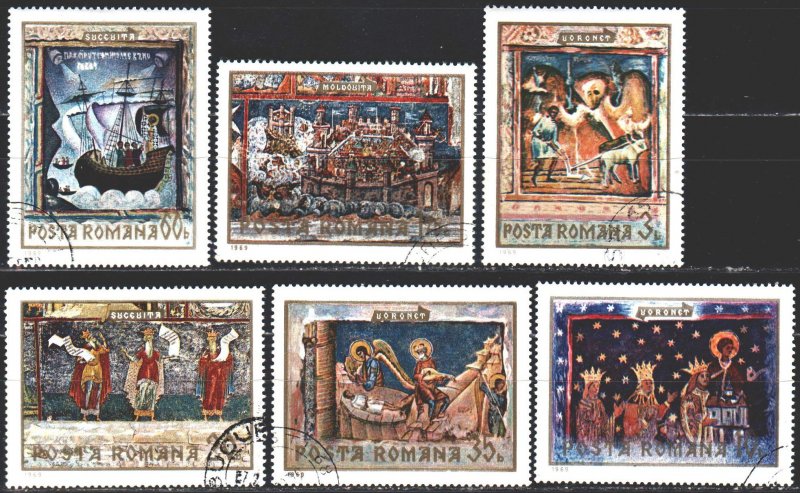 Romania. 1969. 2814-19. Frescoes from Romanian monasteries. USED.