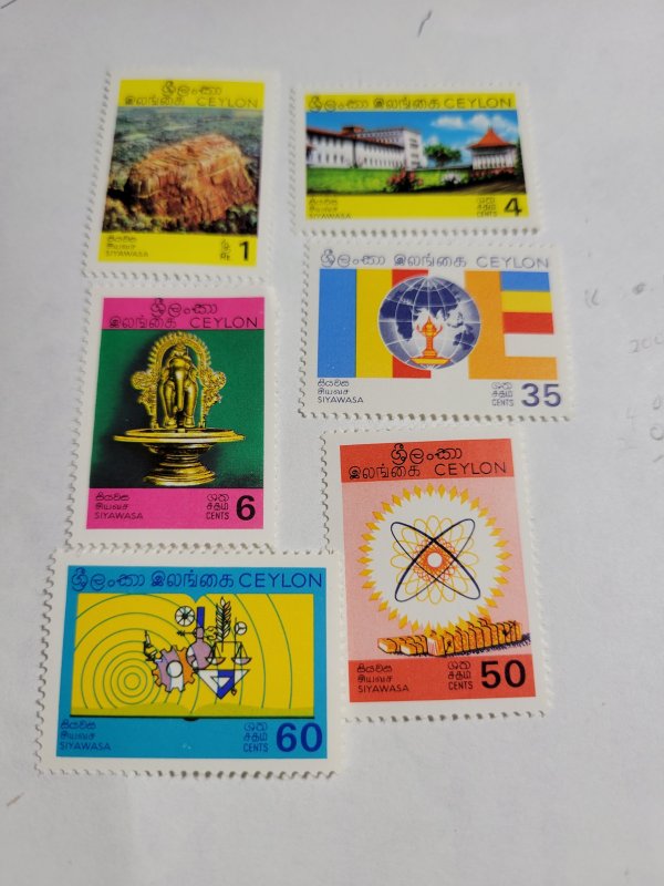 Ceylon #433-438 mnh set