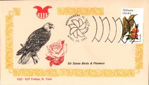 #1953 Alabama Birds - Flowers Fulton FDC