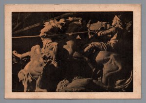 1962 autographed postcard Uruguay sculptor Jose Belloni + stamps horse war