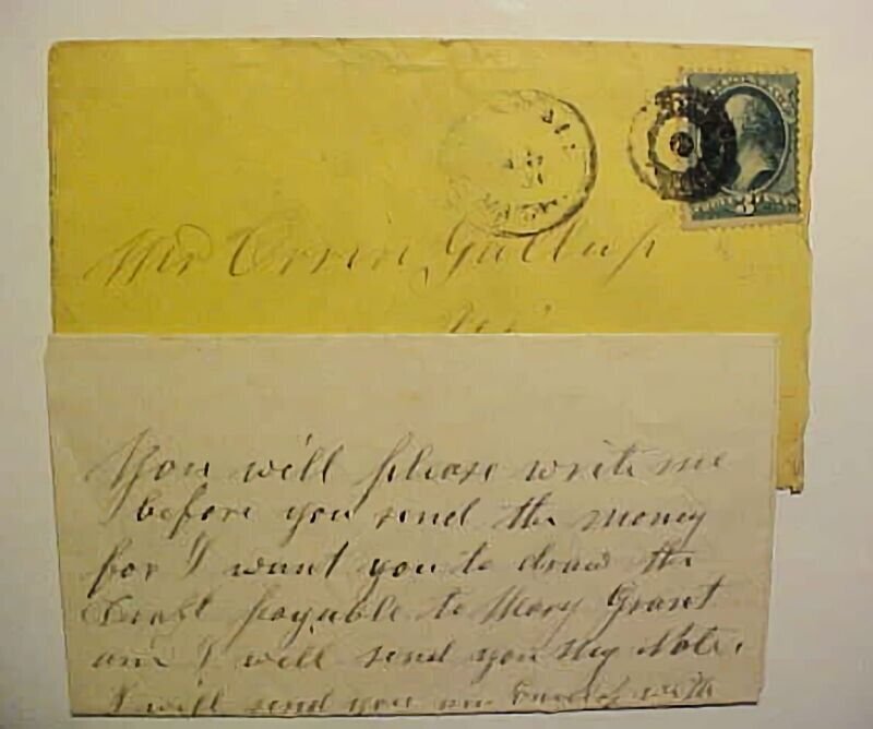 US COVER WITH LETTER 1881 IN MARSHALL MICHIGAN
