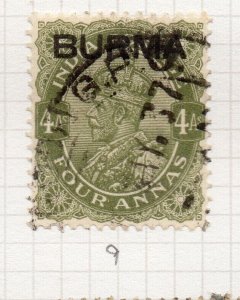 Burma 1937 GV Issue Fine Used 4a. Optd NW-203295