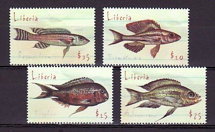 Liberia, issue. Fish set. ^